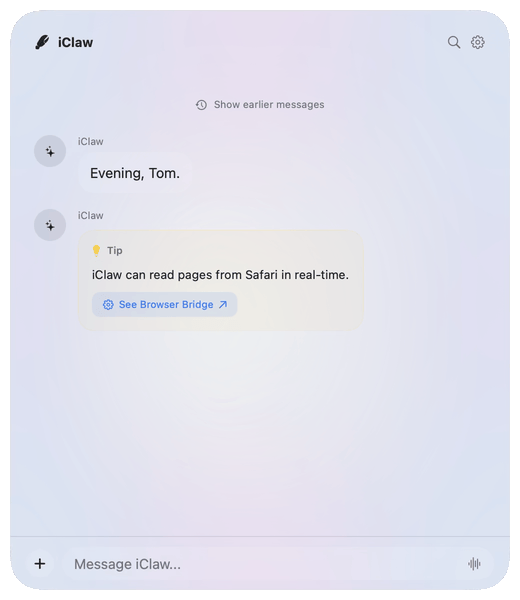 iClaw app demo